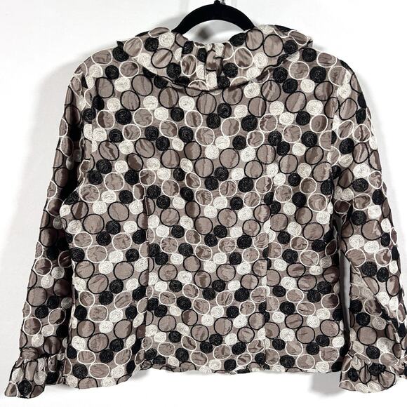 Samuel Dong Vintage Boutique Embroidered  Circle Statement Jacket Women’s L / XL - Picture 2 of 10